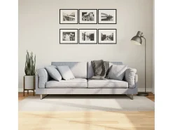 Everlyn Alfombra de pelo corto look escandinavo IZA crema 100x200 cm