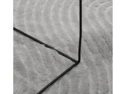Everlyn Alfombra de pelo corto look escandinavo IZA gris 120x170 cm