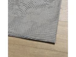 Everlyn Alfombra de pelo corto look escandinavo IZA gris 120x170 cm