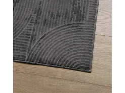 Everlyn Alfombra pelo corto look escandinavo IZA antracita 80x150 cm