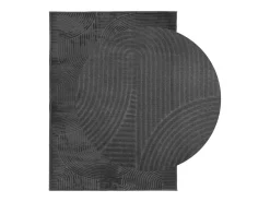 Everlyn Alfombra pelo corto look escandinavo IZA antracita 200x280 cm