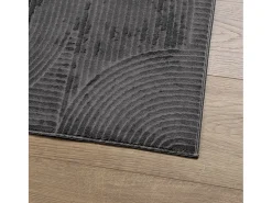 Everlyn Alfombra pelo corto look escandinavo IZA antracita 200x280 cm