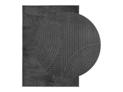 Everlyn Alfombra pelo corto look escandinavo IZA antracita 160x230 cm