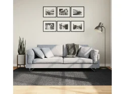 Everlyn Alfombra pelo corto look escandinavo IZA antracita 160x230 cm