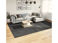 Everlyn Alfombra pelo corto look escandinavo IZA antracita 240x340 cm
