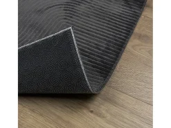 Everlyn Alfombra pelo corto look escandinavo IZA antracita 240x340 cm