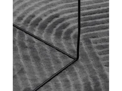 Everlyn Alfombra pelo corto look escandinavo IZA antracita 120x170 cm