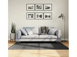 Everlyn Alfombra pelo corto look escandinavo IZA antracita 120x170 cm