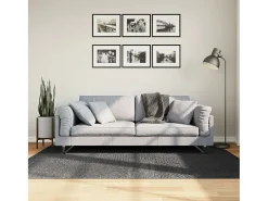 Everlyn Alfombra pelo corto look escandinavo IZA antracita 140x200 cm