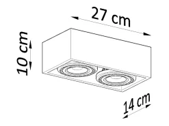 Faretti da incasso rettangolari gemellati a incasso in legno naturale GU10 Downlights Rectangulares Doble Superficie Empotrado Madera Natural GU10