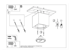 Faretti da parete in ceramica da superficie bianca GU10/ES111 Lámpara de pared Downlights de cerámica de montaje en superficie Blanco GU10 / ES111