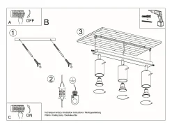 Faretto Bar Luce Incasso Legno Naturale GU10 Barras de foco Flush Light Madera natural GU10