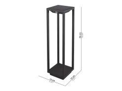 Farol solar gris oscuro para el hogar, 2,2 W, LED, funciona con pilas, IP54, color azafrán