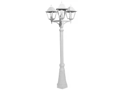 Farola De 3 Luces Spica Blanca En Aluminio Ip44