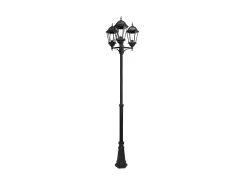 Farola De Exterior Regulus Negro Regulable En Altura Ip44