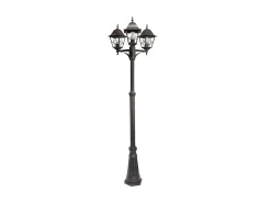 Farola Marron Para Jardin Bootes En Aluminio, De 3 Luces