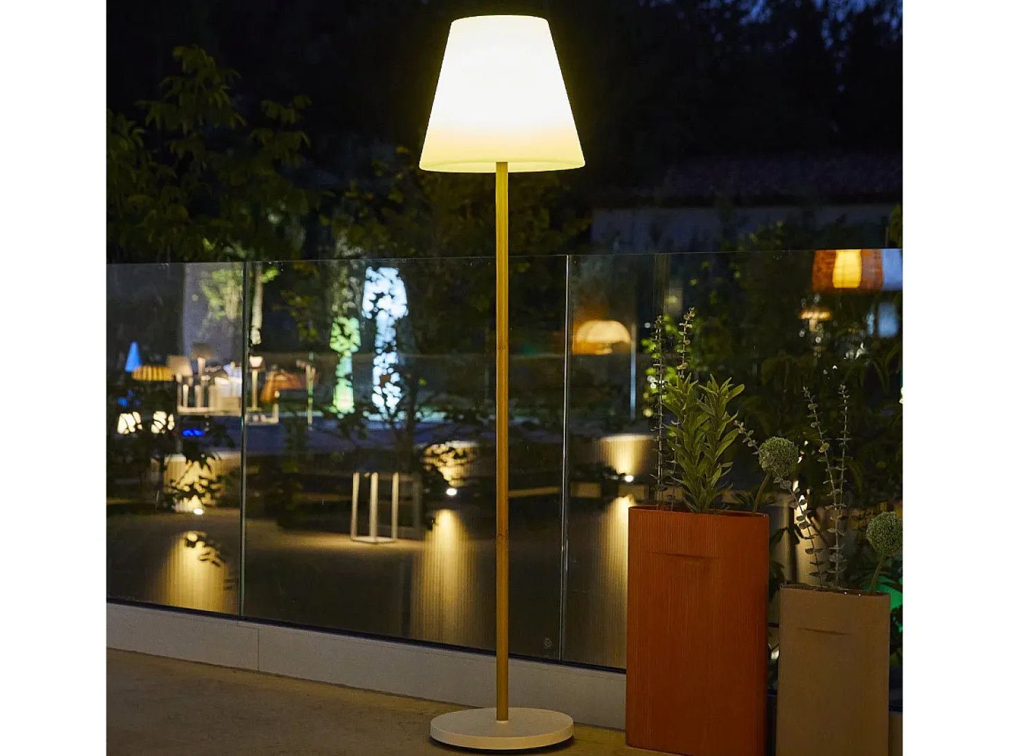 farola solar H150CM WOOD