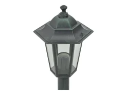 Farolas de jardín aluminio verde oscuro E27 110 cm 6 unidades ES560014