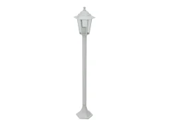 Farolas de jardín aluminio blancas E27 110 cm 6 unidades ES195712