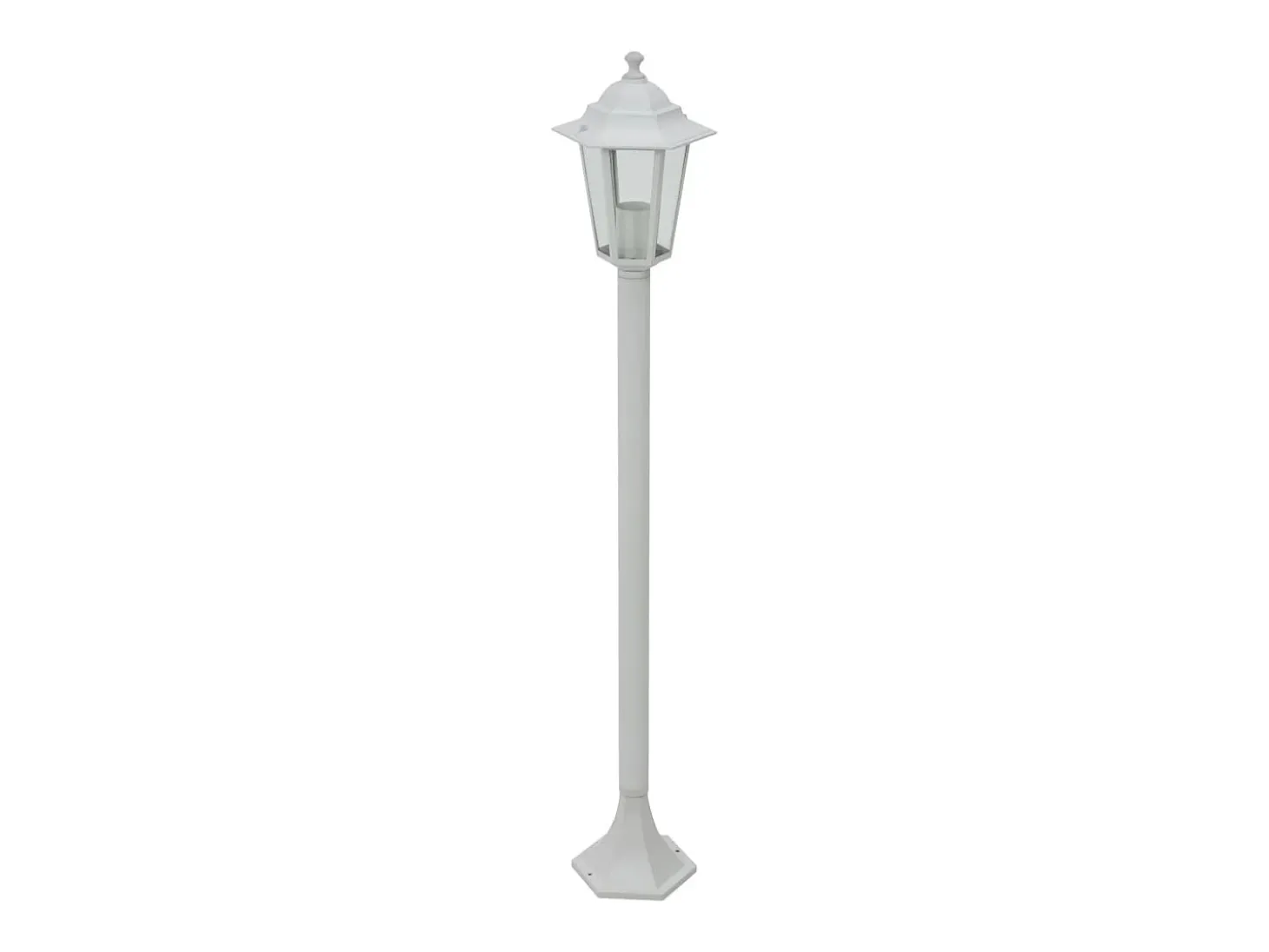 Farolas de jardín aluminio blancas E27 110 cm 6 unidades ES195712