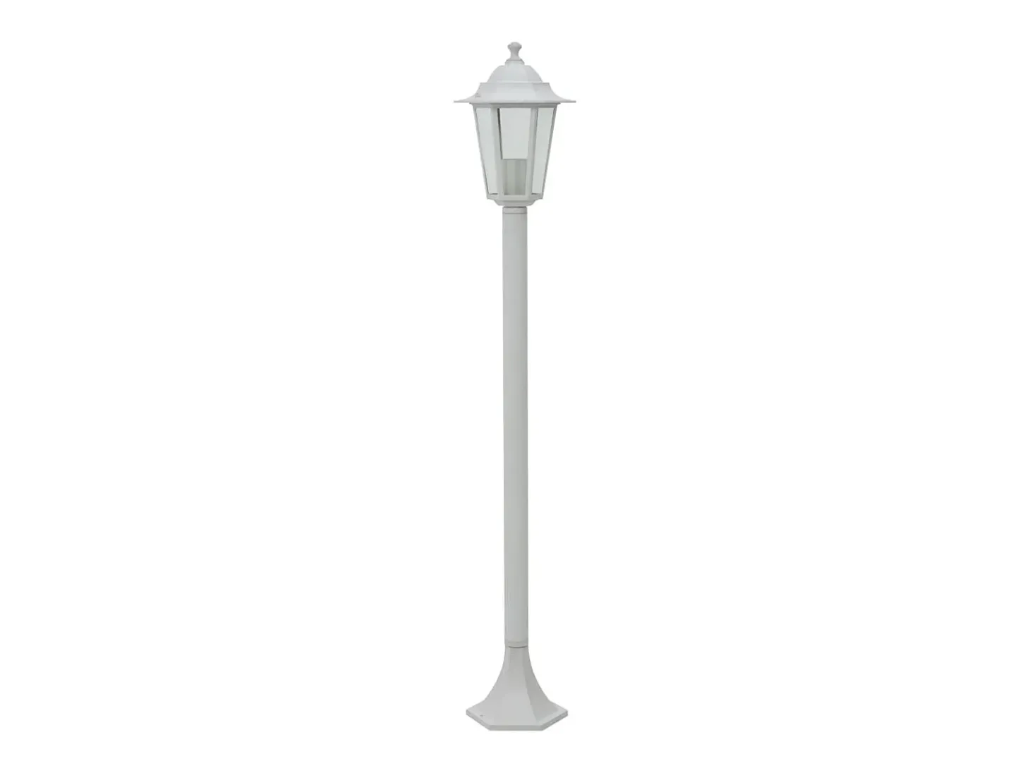 Farolas de jardín aluminio blancas E27 110 cm 6 unidades ES195712