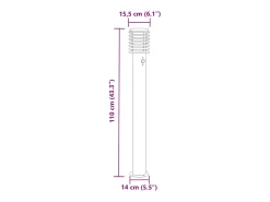 Farolas y sensores para exterior 3 piezas acero inoxidable negro 02_0042575