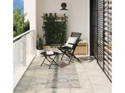 Feline Alfombra de interior/exterior diseño vintage ARBIZU 80x250 cm
