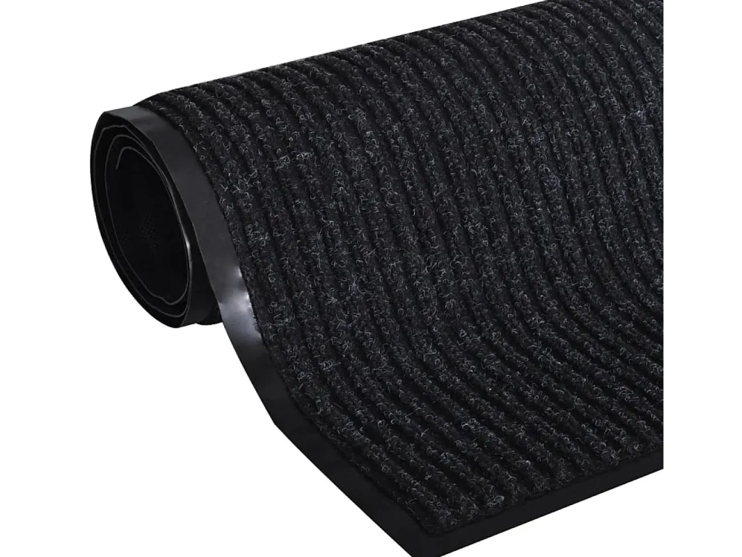 Felpudo alfombra de entrada PVC negro 90x120 cm ES184015