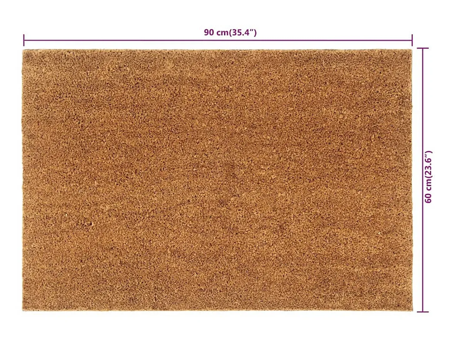 Felpudo de fibra de coco natural 60x90 cm ES629806