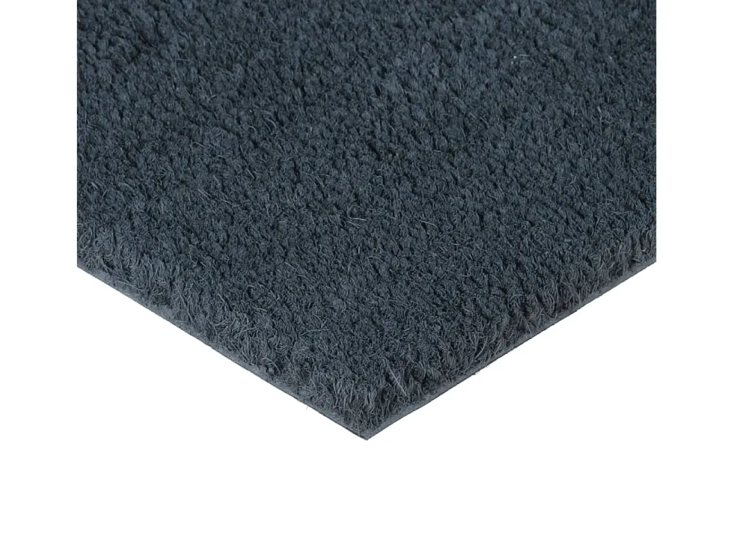 Felpudo de fibra de coco gris oscuro 90x150 cm ES425447