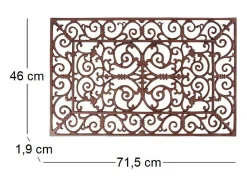 Felpudo de hierro fundido antiguo 46 x 71,5 cm