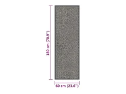 Felpudo de nudo marrón claro 60x180 cm ES407887