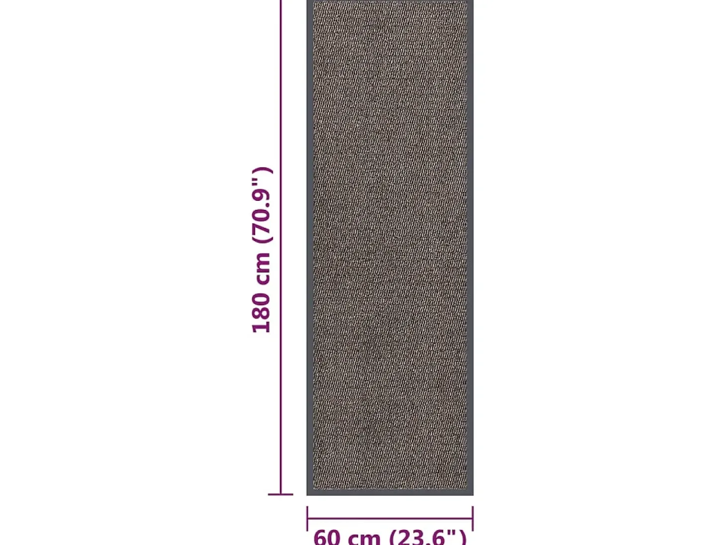 Felpudo de nudo marrón oscuro 60x180 cm ES577233