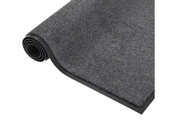 Felpudo de rayas gris antracita 60x80 cm ES651025