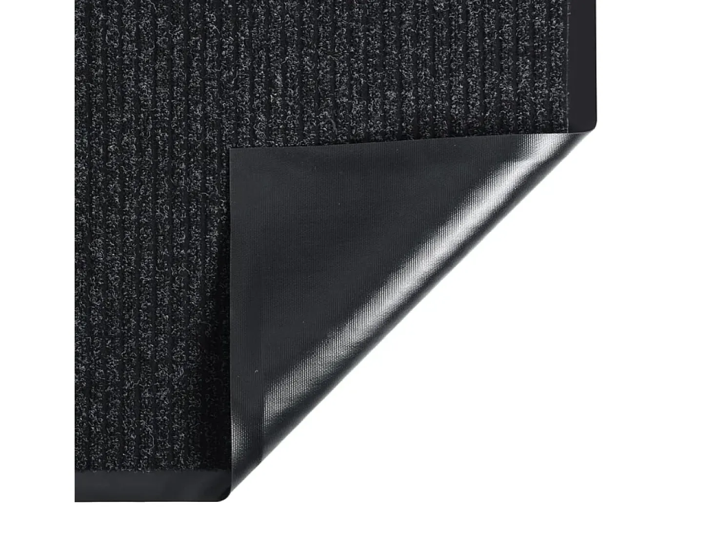 Felpudo de rayas gris antracita 80x120 cm ES217755