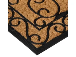 Felpudo rectangular de goma y fibra de coco 45x75 cm ES167329