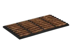 Felpudo rectangular de goma y fibra de coco 45x75 cm ES211809