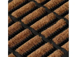 Felpudo rectangular de goma y fibra de coco 45x75 cm ES211809