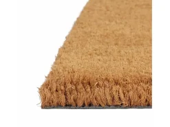 Felpudo semicircular de fibra de coco natural 60x90 cm ES499734