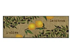 Felpudo 50x75 tejido estampado floral LE CITRON marrón