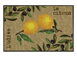 Felpudo 50x75 tejido estampado floral LE CITRON marrón