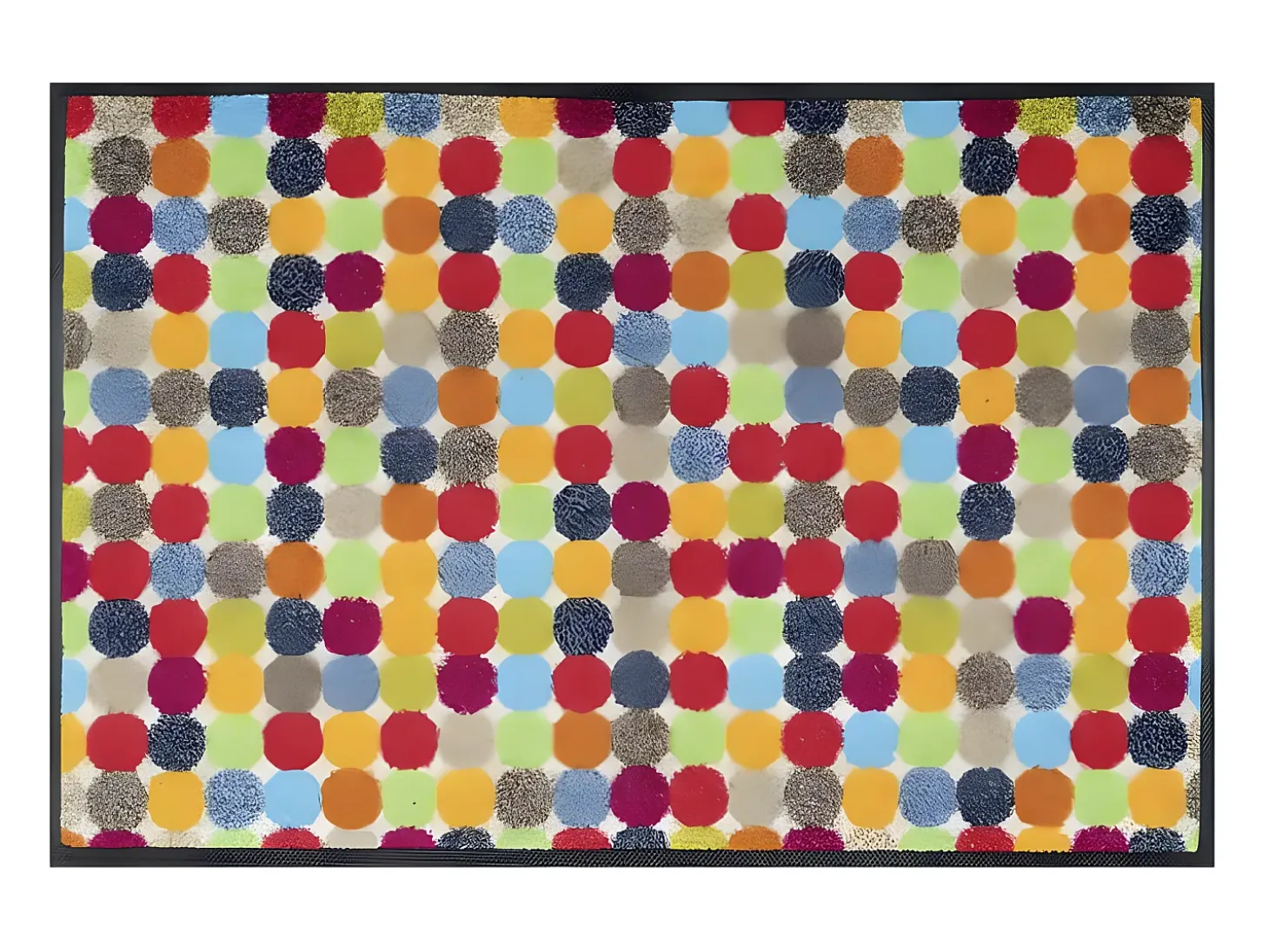 Felpudo 50x75 tejido estampado geométrico MIKADOTS multicolor
