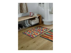 Felpudo 50x75 tejido estampado geométrico MIKADOTS multicolor