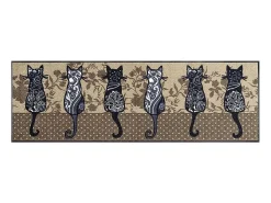 Felpudo 50x75 tejido estampado animales KATBANDE marrón