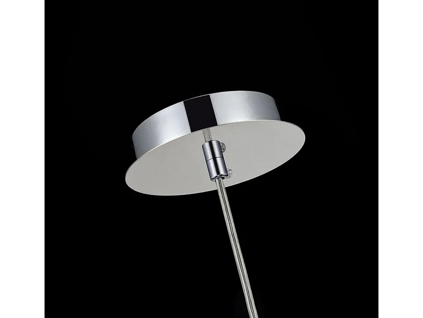 Fermi Lámpara Colgante de Techo Dome Níquel y Cristal, 1 Luz, E27