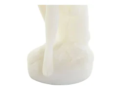 Figura decorativa clásica de resina blanca 13,5x10,5x33,5 cm, diseño elegante y atemporal