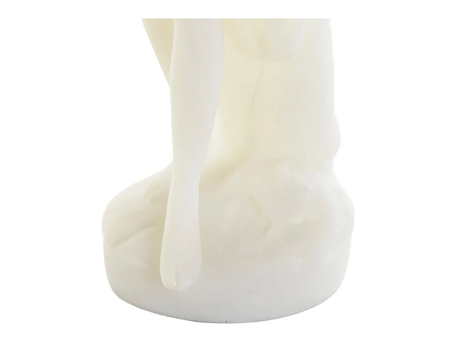 Figura decorativa clásica de resina blanca 13,5x10,5x33,5 cm, diseño elegante y atemporal