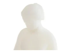 Figura decorativa clásica de resina blanca 13,5x10,5x33,5 cm, diseño elegante y atemporal