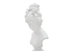 Figura escultura busto clásica de mujer en resina blanca Era