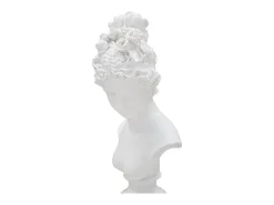 Figura escultura busto clásica de mujer en resina blanca Era